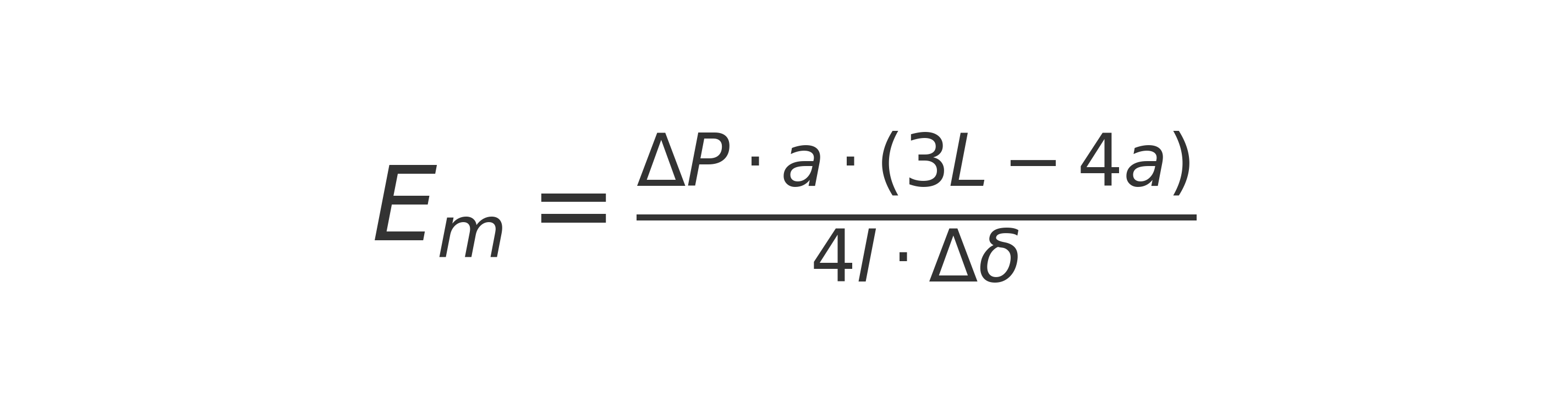 equação: módulo de elasticidade à flexão